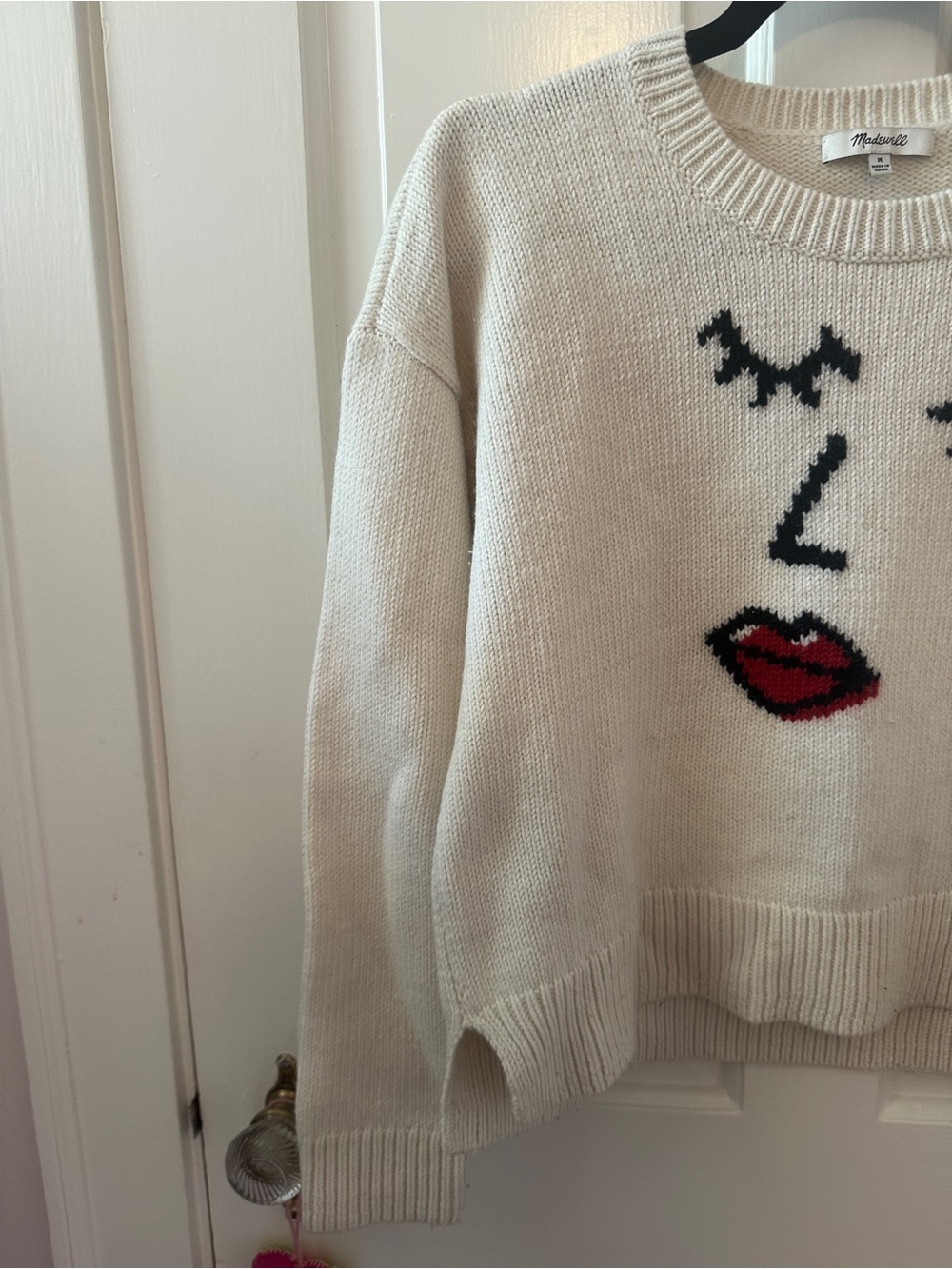 Madewell Cream Knit Face Sweater - Picture 4 of 8